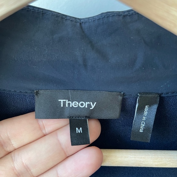 Theory Men’s Mock Neck Zip Sweater in Viscose Knit - Picture 4 of 5